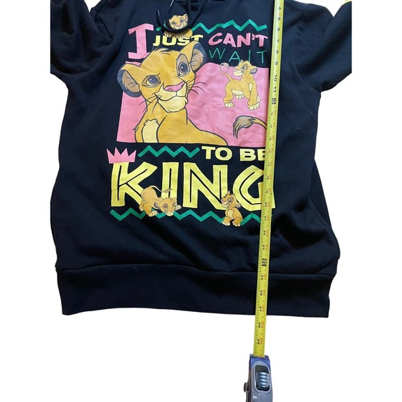 Disney The Lion King Hoodie Unisex Small Simba Art Black Pullover‎ Hipster - Picture 4 of 5